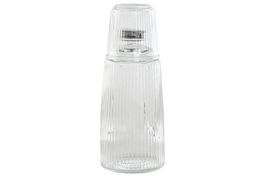 DKD Home Decor Botella Transparente Cristal Set de 2 Piezas 10.3 x 26 x 10.3 cm