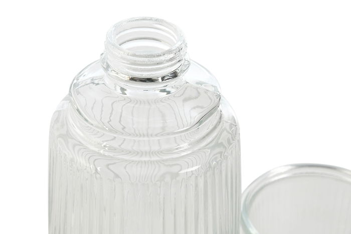 DKD Home Decor Botella Transparente Cristal Set de 2 Piezas 10.3 x 26 x 10.3 cm