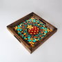 Aberto Design Bandeja REF052 de Madera Maciza, Impresión UV sobre MDF, 35 x 35 x 4 cm