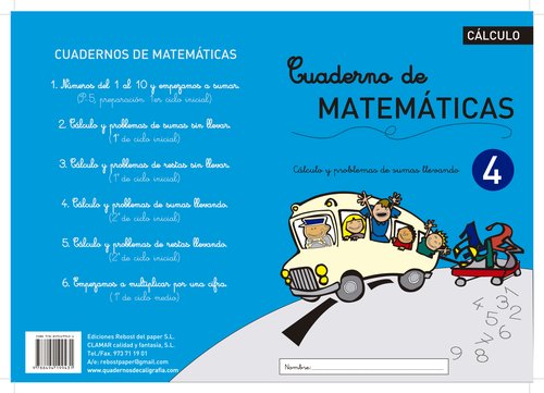 REBOST Cuaderno Matemáticas Nº 4 (Set de 5) REBOST Cuaderno Matemáticas Nº 4 (Set de 5)