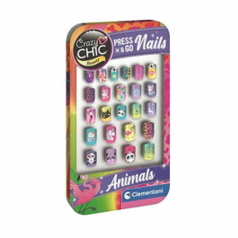Clementoni Press & Go Nails Animals Kit de uñas adhesivas