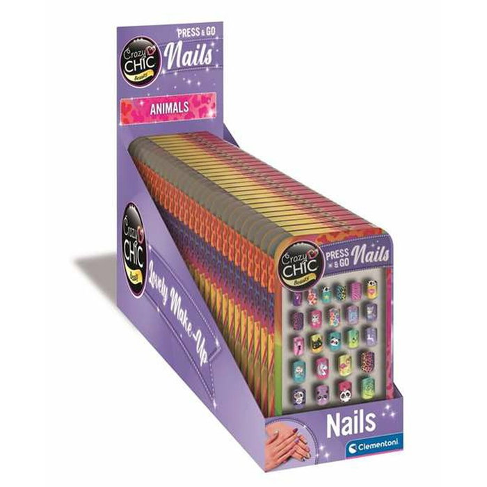 Clementoni Press & Go Nails Animals Kit de uñas adhesivas Clementoni Press & Go Nails Animals Kit de uñas adhesivas