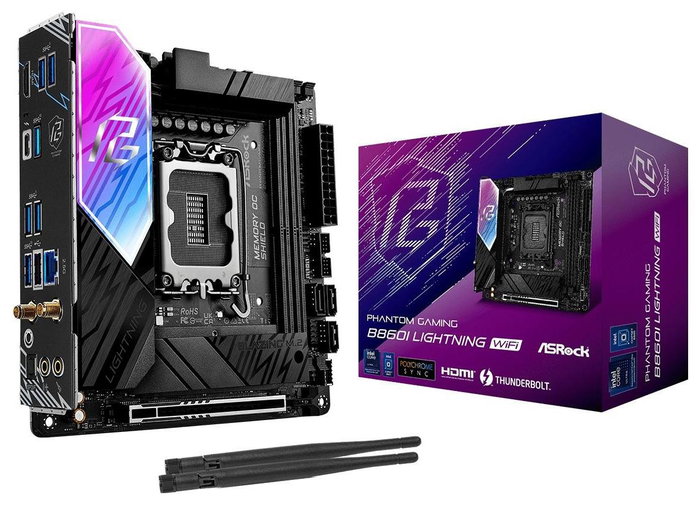 ASRock B860I Lightning WiFi LGA 1851 mini ITX DDR5 WiFi 6E