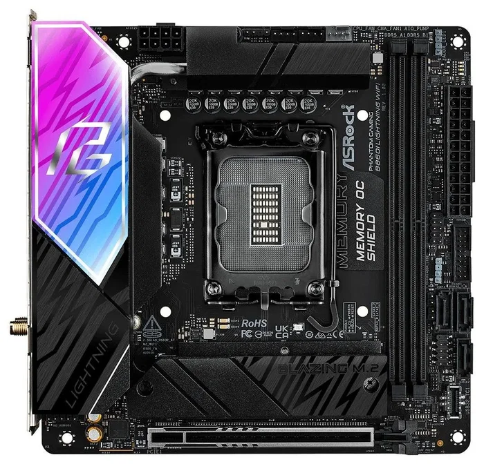 ASRock B860I Lightning WiFi LGA 1851 mini ITX DDR5 WiFi 6E