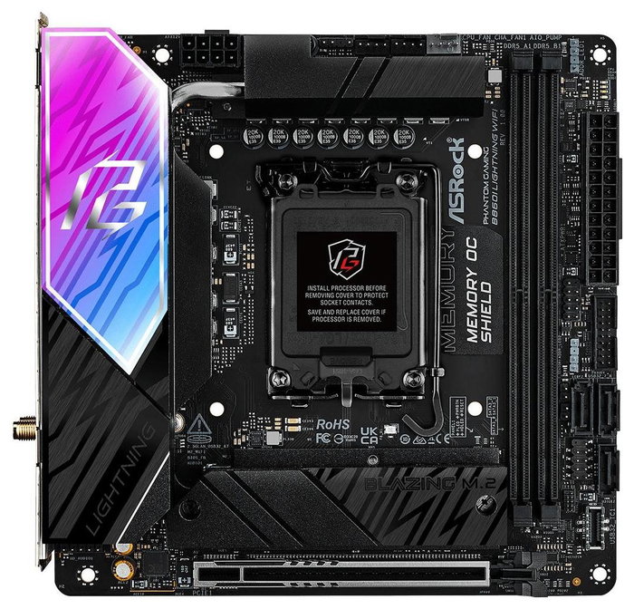 ASRock B860I Lightning WiFi LGA 1851 mini ITX DDR5 WiFi 6E