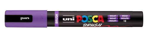 POSCA Marcador PC-5BR Brush Punta Semiflexible Violeta 1-4 mm
