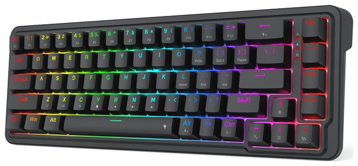 Redragon NOVA K709-RGB Teclado Mecánico Gaming Inalámbrico 68 Teclas Diseño Compacto con Retroiluminación RGB Redragon NOVA K709-RGB Teclado Mecánico Gaming Inalámbrico 68 Teclas Diseño Compacto con Retroiluminación RGB
