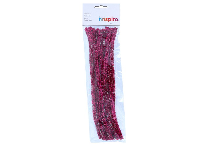Innspiro Limpiapipas de chenilla metálica lila 10mm x 30cm, 10 unidades Innspiro Limpiapipas de chenilla metálica lila 10mm x 30cm, 10 unidades