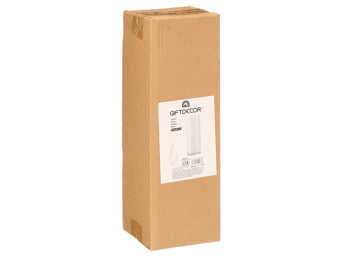 Giftdecor Jarrón Cilíndrico de Acrílico Transparente para Decoración, 12 cm de Diámetro x 40 cm de Alto (Set de 12)