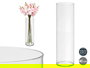Giftdecor Jarrón Cilíndrico de Acrílico Transparente para Decoración, 12 cm de Diámetro x 40 cm de Alto (Set de 12)
