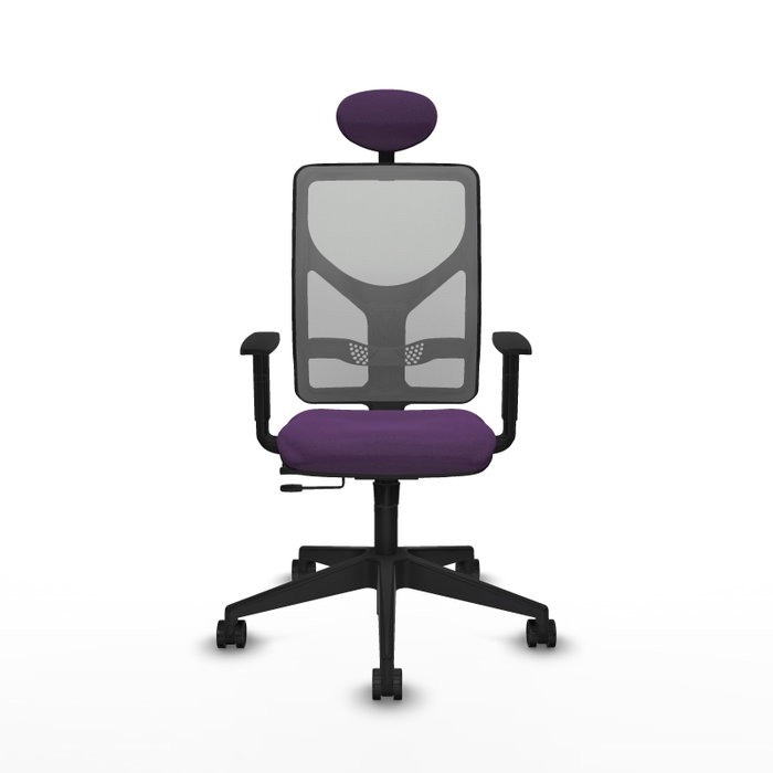 PIQUERAS Y CRESPO Silla de oficina Motilla con mecanismo Sincro/Traslack, Morado y Gris