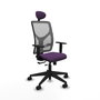 PIQUERAS Y CRESPO Silla de oficina Motilla con mecanismo Sincro/Traslack, Morado y Gris