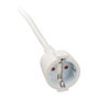 Brennenstuhl Cable alargador con enchufe plano angular, 3 metros, Blanco