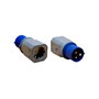 F-Line Adaptador Cetac macho a Schuko hembra 2p+t azul y gris