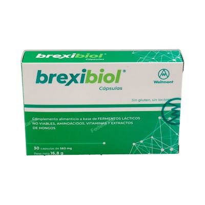 WELMONT Brexibiol 30 Cápsulas - Fermentos Lácticos Probióticos No Viables, Vitaminas y Aminoácidos para la Microbiota Intestinal