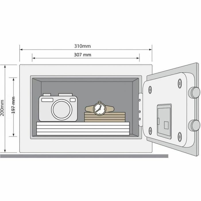 Yale Caja fuerte electrónica para hotel YSG/200/DB2 de 8,6L