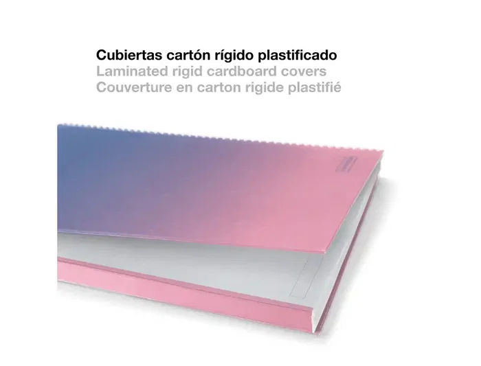 Miquelrius Cuaderno Espiral A4 80 Hojas Cuadro 5 mm 90 gr Gradient Rosa/Azul