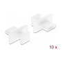 DeLOCK 64097 Cubierta antipolvo para USB Tipo C hembra con agarre grande, 10 unidades, Blanco