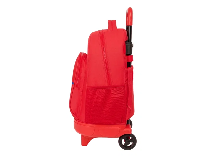 Safta Mochila escolar grande con ruedas compact, diseño Atlético de Madrid, 450x330x220 mm