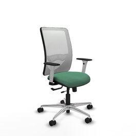 PIQUERAS Y CRESPO Silla de oficina Zulema Verde esmeralda y Blanco