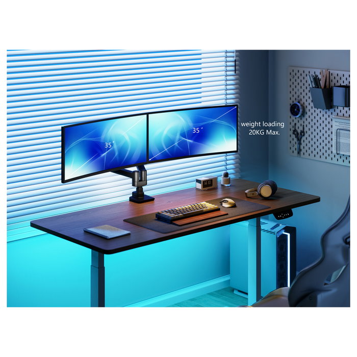 Equip Soporte de Mesa para 2 Monitores 17-35 Pulgadas Negro Equip Soporte de Mesa para 2 Monitores 17-35 Pulgadas Negro