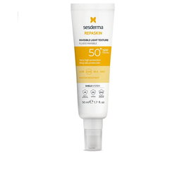 Sesderma Repaskin Facial Fluido Invisible SPF50+ 50 ml - Protector Solar Facial Ultraligero, No Comedogénico, Waterproof