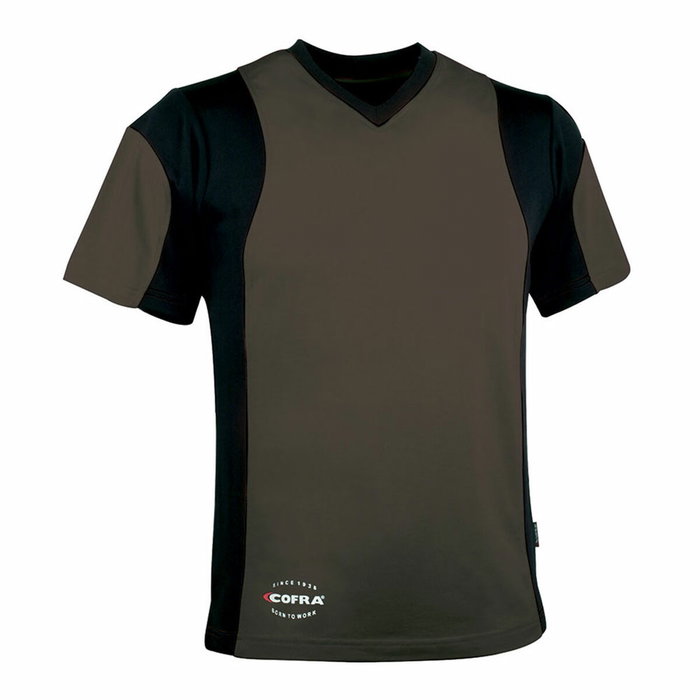 Camiseta de Manga Corta Hombre Cofra Java Marrón S Camiseta de Manga Corta Hombre Cofra Java Marrón S