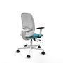 PIQUERAS Y CRESPO Silla de oficina Cilanco Turquesa y Blanco