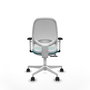 PIQUERAS Y CRESPO Silla de oficina Cilanco Turquesa y Blanco
