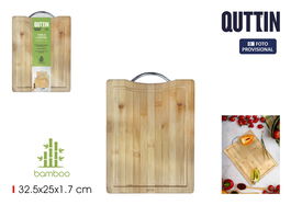 Quttin Tabla Cortar Bambú con Asa 32.5 x 25 x 1.5 cm (8 Unidades)