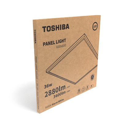 Toshiba Panel LED Cuadro 60x60 cm, 36W, 6500K, Blanco Frio, Referencia 387601