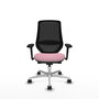 PIQUERAS Y CRESPO Silla de oficina Mardos con mecanismo Sincro/Traslack, Rosa y Negro