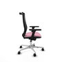 PIQUERAS Y CRESPO Silla de oficina Mardos con mecanismo Sincro/Traslack, Rosa y Negro
