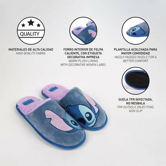 Cerdá Zapatillas De Casa Abierta Stitch T34/35 Azul Cerdá Zapatillas De Casa Abierta Stitch T34/35 Azul