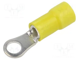 PANDUIT Terminal de ojillo aislado amarillo 5mm #10 4-6mm2