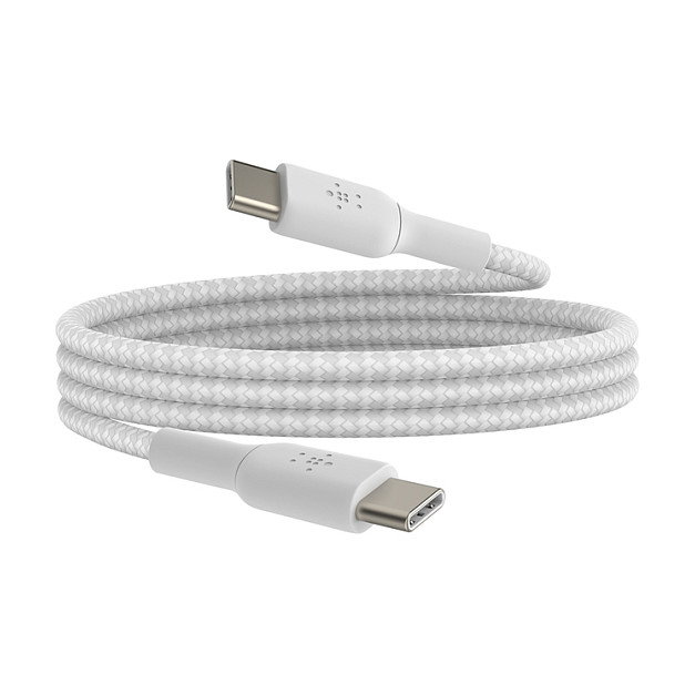 Belkin BoostCharge Cable USB-C a USB-C Trenzado 0,15 m Blanco