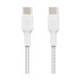 Belkin BoostCharge Cable USB-C a USB-C Trenzado 0,15 m Blanco