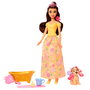 Mattel Princesa Bella Y Baño Mascota JFC42 Disney Princess Muñeca y Perrito con Accesorios