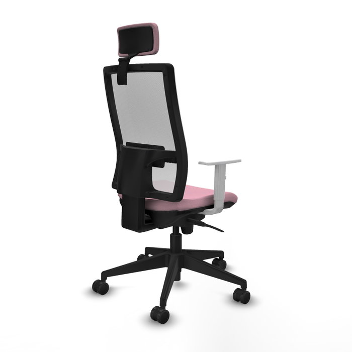 PIQUERAS Y CRESPO Silla de oficina Horna Rosa y Blanca con Mecanismo Sincro PIQUERAS Y CRESPO Silla de oficina Horna Rosa y Blanca con Mecanismo Sincro