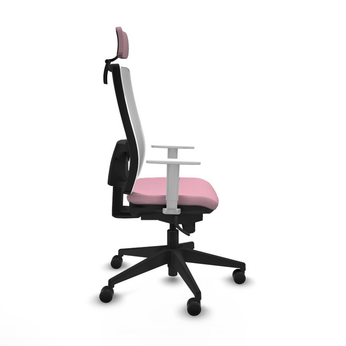 PIQUERAS Y CRESPO Silla de oficina Horna Rosa y Blanca con Mecanismo Sincro PIQUERAS Y CRESPO Silla de oficina Horna Rosa y Blanca con Mecanismo Sincro