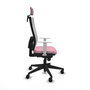 PIQUERAS Y CRESPO Silla de oficina Horna Rosa y Blanca con Mecanismo Sincro