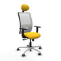 PIQUERAS Y CRESPO Silla de oficina Zulema Mecanismo Sincro Amarillo y Blanco