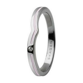 Skagen JRSP018SS7 Anillo para Mujer Rosa de Acero