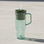 Quid Vaso de Transporte Quidate de 1200ml con Pajita Azul