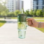 Quid Vaso de Transporte Quidate de 1200ml con Pajita Azul