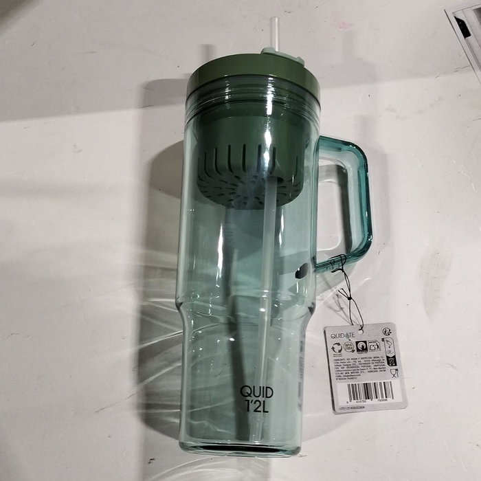 Quid Vaso de Transporte Quidate de 1200ml con Pajita Azul