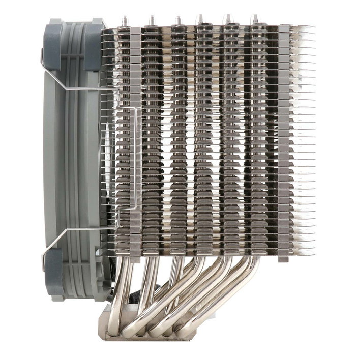 Thermalright HR-02 Plus Disipador Térmico CPU con Ventilador 14 cm, 1500 RPM, 6 Tubos de Calor, Compatible LGA 1150/1151/1155/1156/1200/2011/2066/AM4/AM5, Color Plata y Blanco