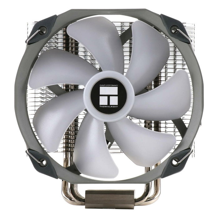 Thermalright HR-02 Plus Disipador Térmico CPU con Ventilador 14 cm, 1500 RPM, 6 Tubos de Calor, Compatible LGA 1150/1151/1155/1156/1200/2011/2066/AM4/AM5, Color Plata y Blanco