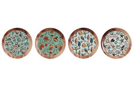 DKD Home Decor Posavasos de Dolomita Marino Surtido de 12 Unidades