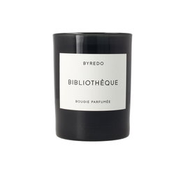 Byredo BIBLIOTHÈQUE Candle - Vela de Soja con Aroma a Biblioteca, Melocotón, Ciruela y Vainilla, 240 g para Ambiente y Relajación